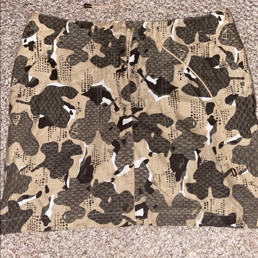 WILLI SMITH camouflage linen mini skirt